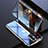Funda Bumper Lujo Marco de Aluminio Espejo 360 Grados Carcasa M08 para Apple iPhone 14 Pro Plata