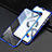 Funda Bumper Lujo Marco de Aluminio Espejo 360 Grados Carcasa M08 para Realme X2 Pro Azul