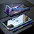 Funda Bumper Lujo Marco de Aluminio Espejo 360 Grados Carcasa M09 para Apple iPhone 11 Azul