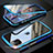Funda Bumper Lujo Marco de Aluminio Espejo 360 Grados Carcasa M11 para Apple iPhone 11 Pro Azul Cielo