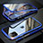 Funda Bumper Lujo Marco de Aluminio Espejo 360 Grados Carcasa M11 para Apple iPhone 11 Pro Max Azul