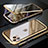 Funda Bumper Lujo Marco de Aluminio Espejo 360 Grados Carcasa M11 para Apple iPhone 11 Pro Max Oro
