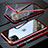 Funda Bumper Lujo Marco de Aluminio Espejo 360 Grados Carcasa M14 para Apple iPhone 11 Pro Max Rojo