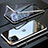 Funda Bumper Lujo Marco de Aluminio Espejo 360 Grados Carcasa M14 para Apple iPhone 11 Pro Plata