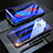 Funda Bumper Lujo Marco de Aluminio Espejo 360 Grados Carcasa P01 para Huawei Honor 8X Azul