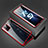 Funda Bumper Lujo Marco de Aluminio Espejo 360 Grados Carcasa P01 para Oppo K9 5G Rojo