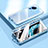 Funda Bumper Lujo Marco de Aluminio Espejo 360 Grados Carcasa P01 para Xiaomi Mi 12 Lite NE 5G Azul