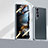 Funda Bumper Lujo Marco de Aluminio Espejo 360 Grados Carcasa P04 para Samsung Galaxy Z Fold3 5G Plata