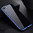 Funda Bumper Lujo Marco de Aluminio Espejo 360 Grados Carcasa para Apple iPhone 7 Azul y Negro