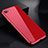 Funda Bumper Lujo Marco de Aluminio Espejo 360 Grados Carcasa para Apple iPhone 7 Rojo