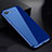 Funda Bumper Lujo Marco de Aluminio Espejo 360 Grados Carcasa para Apple iPhone SE (2020) Azul
