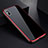 Funda Bumper Lujo Marco de Aluminio Espejo 360 Grados Carcasa para Apple iPhone X Rojo y Negro