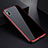 Funda Bumper Lujo Marco de Aluminio Espejo 360 Grados Carcasa para Apple iPhone Xs Max Rojo y Negro