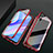 Funda Bumper Lujo Marco de Aluminio Espejo 360 Grados Carcasa para Huawei Enjoy 10S Rojo