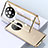 Funda Bumper Lujo Marco de Aluminio Espejo 360 Grados Carcasa para Huawei Honor Magic4 5G Oro