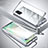Funda Bumper Lujo Marco de Aluminio Espejo 360 Grados Carcasa para OnePlus 8T 5G Plata