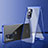 Funda Bumper Lujo Marco de Aluminio Espejo 360 Grados Carcasa para OnePlus 9 Pro 5G Azul