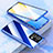 Funda Bumper Lujo Marco de Aluminio Espejo 360 Grados Carcasa para OnePlus Ace 2V 5G Azul