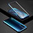 Funda Bumper Lujo Marco de Aluminio Espejo 360 Grados Carcasa para Oppo Find X2 Azul