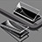 Funda Bumper Lujo Marco de Aluminio Espejo 360 Grados Carcasa para Realme V11 5G Plata