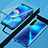 Funda Bumper Lujo Marco de Aluminio Espejo 360 Grados Carcasa para Realme X3 SuperZoom Azul