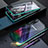 Funda Bumper Lujo Marco de Aluminio Espejo 360 Grados Carcasa para Samsung Galaxy A70 Verde