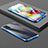 Funda Bumper Lujo Marco de Aluminio Espejo 360 Grados Carcasa para Samsung Galaxy A71 5G Azul