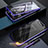 Funda Bumper Lujo Marco de Aluminio Espejo 360 Grados Carcasa para Samsung Galaxy A80 Azul