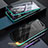 Funda Bumper Lujo Marco de Aluminio Espejo 360 Grados Carcasa para Samsung Galaxy A80 Verde