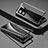 Funda Bumper Lujo Marco de Aluminio Espejo 360 Grados Carcasa para Vivo iQOO Z6 Pro 5G Negro