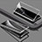 Funda Bumper Lujo Marco de Aluminio Espejo 360 Grados Carcasa para Vivo V21s 5G Plata