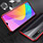 Funda Bumper Lujo Marco de Aluminio Espejo 360 Grados Carcasa para Xiaomi CC9e Rojo
