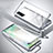 Funda Bumper Lujo Marco de Aluminio Espejo 360 Grados Carcasa para Xiaomi Mi 10T 5G Plata