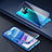 Funda Bumper Lujo Marco de Aluminio Espejo 360 Grados Carcasa para Xiaomi Redmi 10X 5G Azul