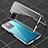 Funda Bumper Lujo Marco de Aluminio Espejo 360 Grados Carcasa para Xiaomi Redmi Note 10 Pro 5G Plata