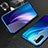Funda Bumper Lujo Marco de Aluminio Espejo 360 Grados Carcasa para Xiaomi Redmi Note 8 (2021) Azul