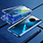 Funda Bumper Lujo Marco de Aluminio Espejo 360 Grados Carcasa T01 para Huawei Mate 30 Pro 5G Azul