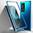 Funda Bumper Lujo Marco de Aluminio Espejo 360 Grados Carcasa T01 para Huawei P40 Pro+ Plus Azul