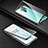 Funda Bumper Lujo Marco de Aluminio Espejo 360 Grados Carcasa T01 para OnePlus 8 Pro Negro