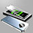 Funda Bumper Lujo Marco de Aluminio Espejo 360 Grados Carcasa T01 para Oppo Ace2 Plata