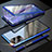 Funda Bumper Lujo Marco de Aluminio Espejo 360 Grados Carcasa T01 para Samsung Galaxy Note 20 5G Azul