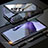 Funda Bumper Lujo Marco de Aluminio Espejo 360 Grados Carcasa T01 para Samsung Galaxy Note 20 Ultra 5G Negro