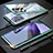 Funda Bumper Lujo Marco de Aluminio Espejo 360 Grados Carcasa T01 para Samsung Galaxy Note 20 Ultra 5G Verde