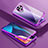 Funda Bumper Lujo Marco de Aluminio Espejo 360 Grados Carcasa T01 para Xiaomi Redmi K30 Pro Zoom Morado