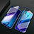 Funda Bumper Lujo Marco de Aluminio Espejo 360 Grados Carcasa T01 para Xiaomi Redmi Note 8 Azul