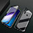 Funda Bumper Lujo Marco de Aluminio Espejo 360 Grados Carcasa T01 para Xiaomi Redmi Note 8T Negro