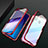 Funda Bumper Lujo Marco de Aluminio Espejo 360 Grados Carcasa T01 para Xiaomi Redmi Note 8T Rojo