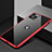 Funda Bumper Lujo Marco de Aluminio Espejo 360 Grados Carcasa T02 para Apple iPhone 11 Pro Rojo y Negro