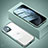 Funda Bumper Lujo Marco de Aluminio Espejo 360 Grados Carcasa T02 para Apple iPhone 12 Mini Menta Verde