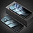 Funda Bumper Lujo Marco de Aluminio Espejo 360 Grados Carcasa T02 para Apple iPhone 12 Negro